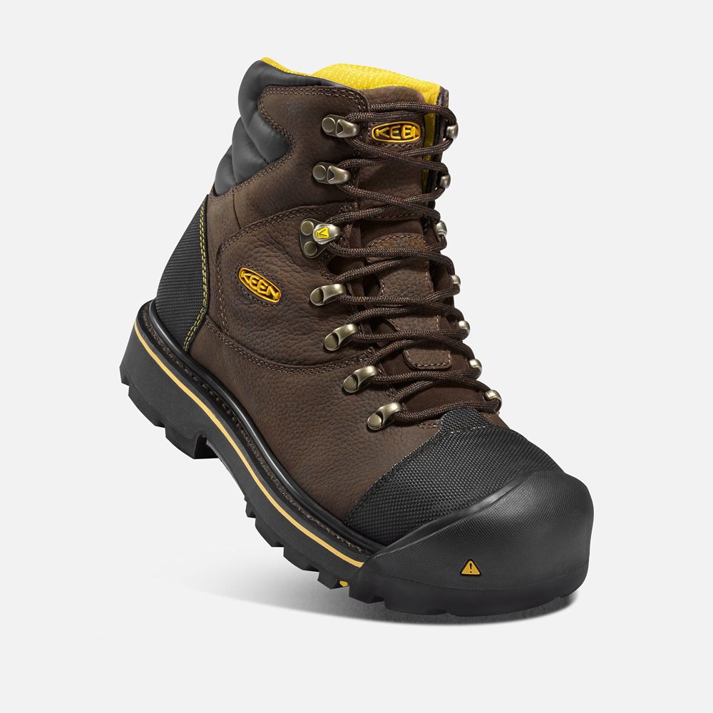 Keen Laarzen Heren Bruin/Zwart - Milwaukee 6\" (Steel Toe) - 69014-MFLO